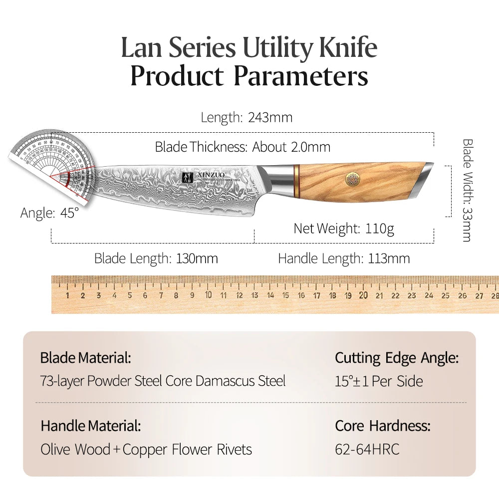 Xinzuo In Utility Knife Steel Japanese 14cr14movnb Powder