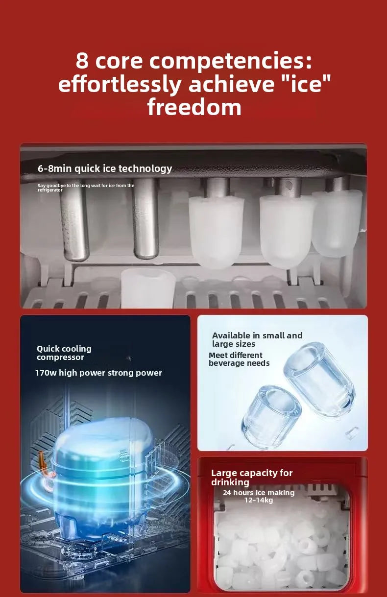 3l Small Ice Maker Mini Block Ice Dormitory