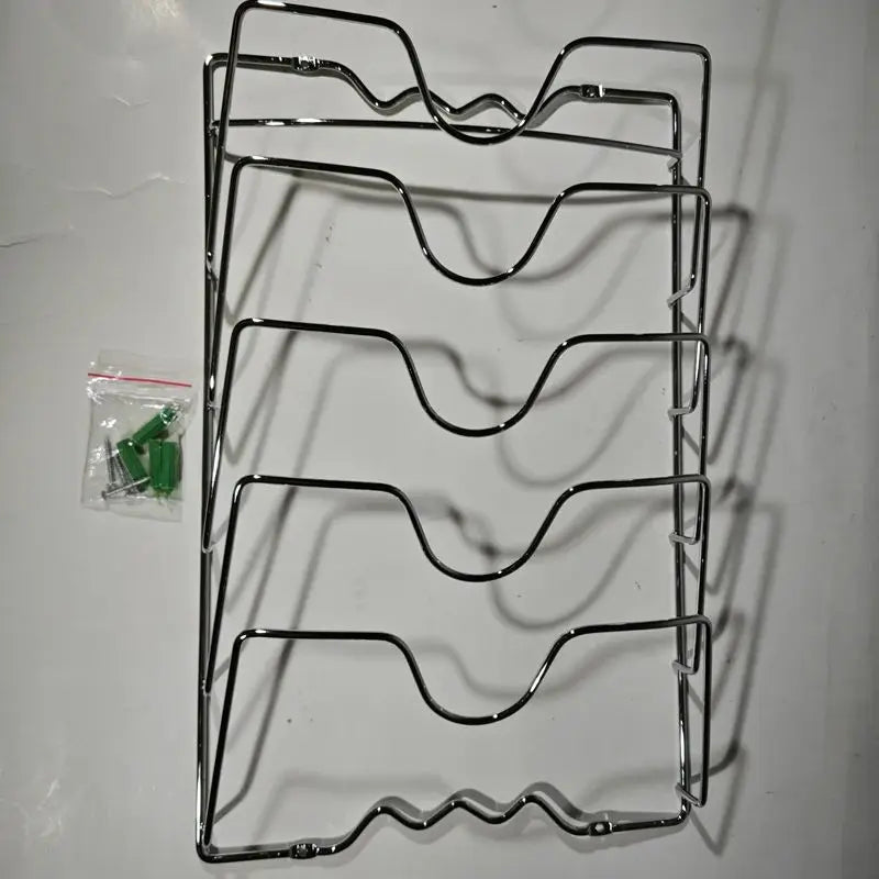 1pcs Stainless Steel Pot Lid Shelf Organizer Pan