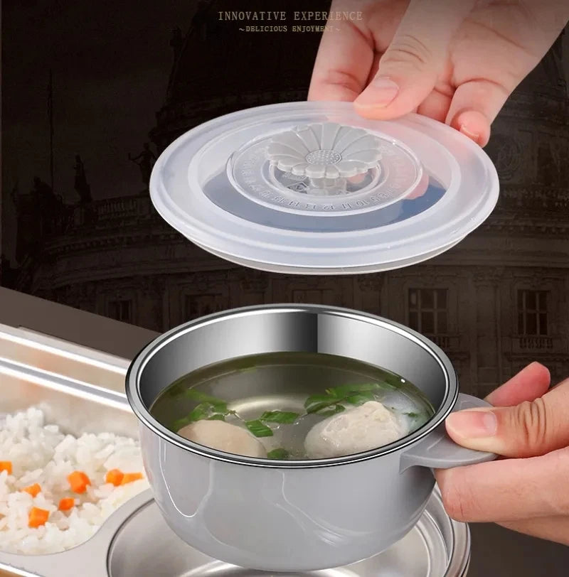 304 Stainless Steel Compartment Insulated Lunch Box Office