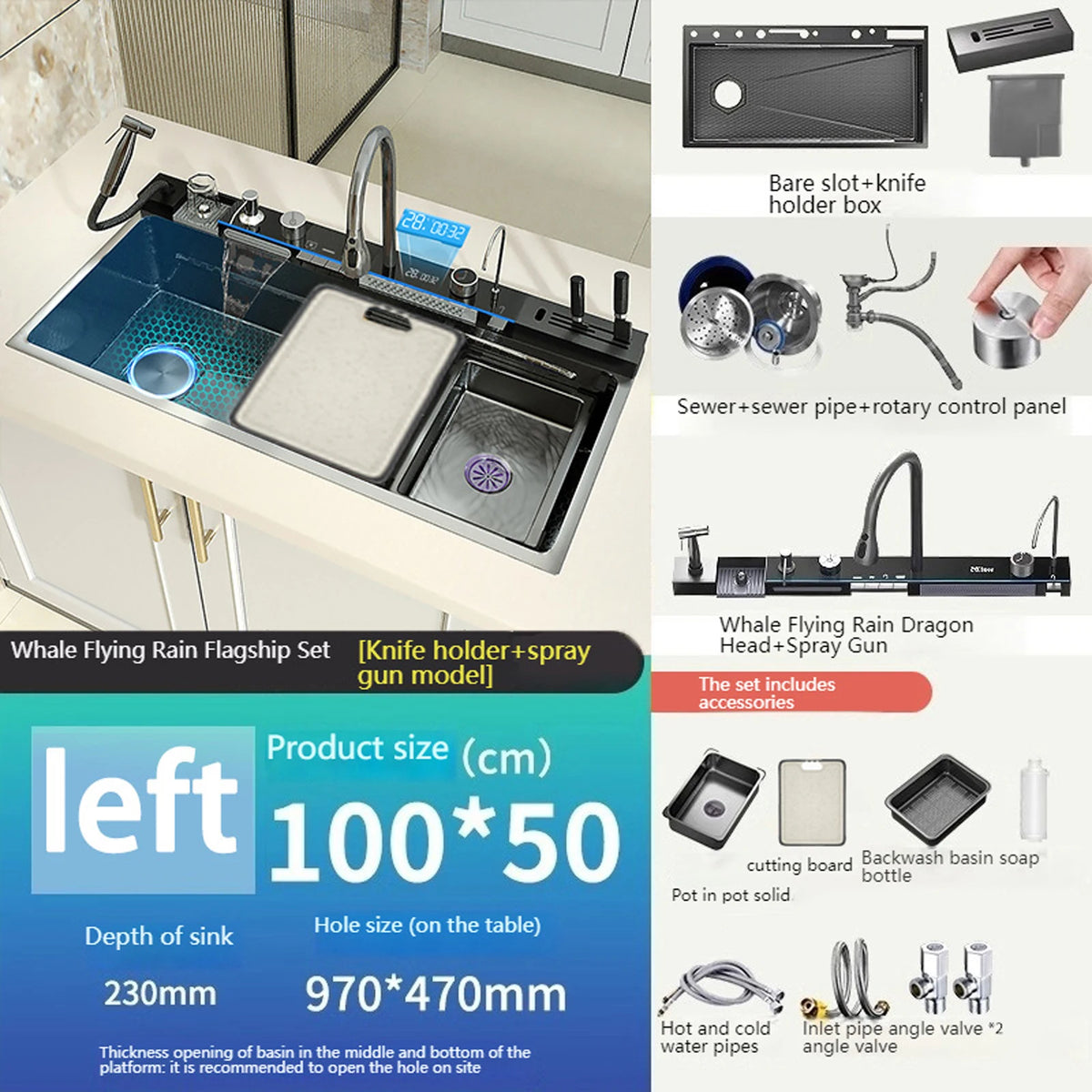 Modern Sinks Stainless Steel Sink Extra Large Slot