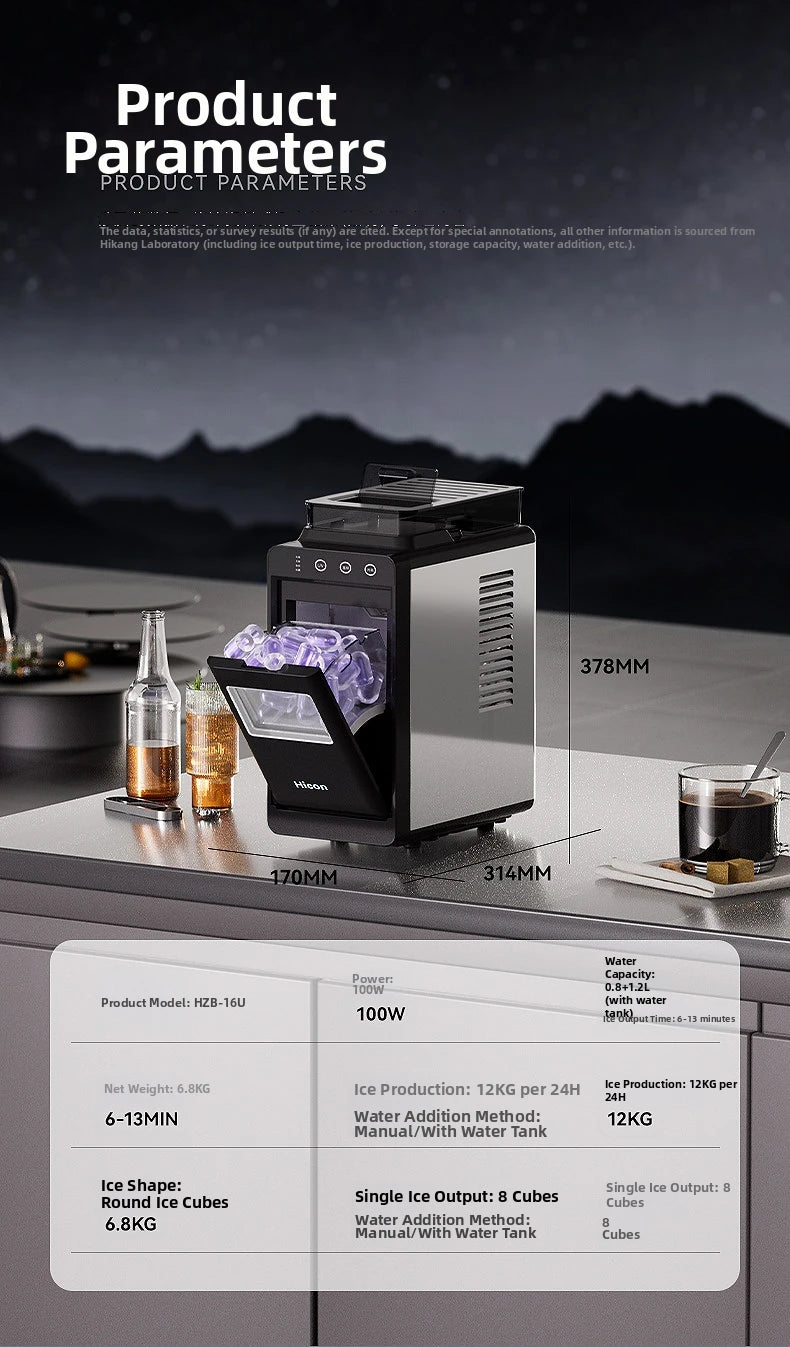 15kg Automatic Ice Maker Machine Compact Mini Dorm/Office/Home