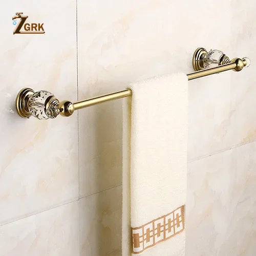 Zgrk Classical Bathroom Hardware Gold Polished Bath Wall-Mounted