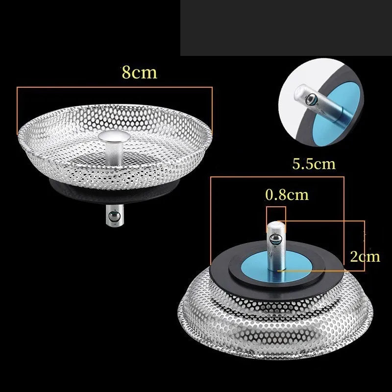 Waste Plug Sink Strainer Stainless Steel Basin Drain
