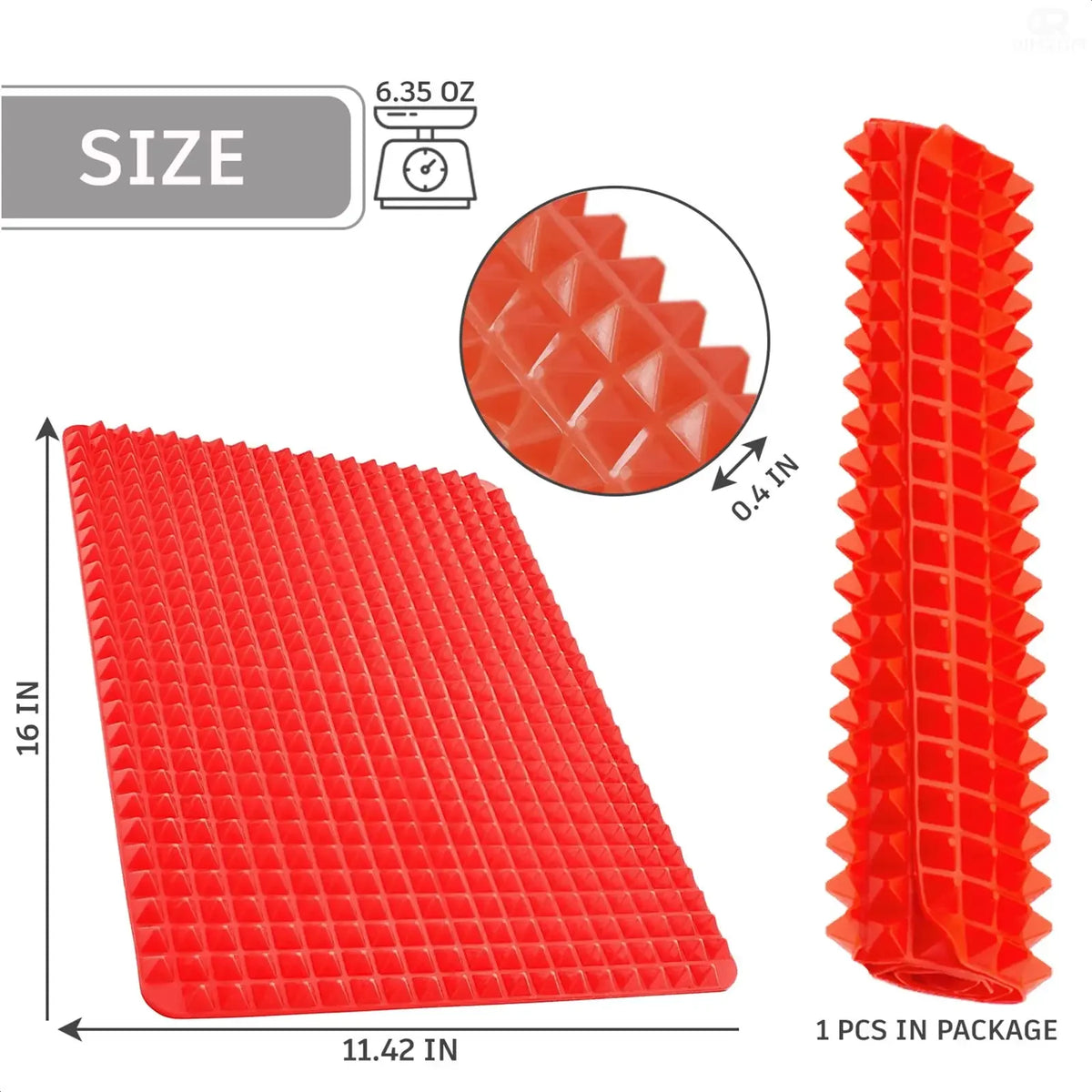 Non-Stick Silicone Pyramid Cooking Mat Baking Mat Grid