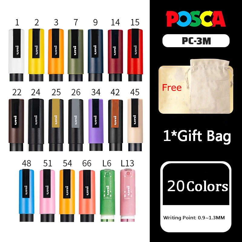 Uni Posca Full Marker Pen Storage Bag Pc-1m