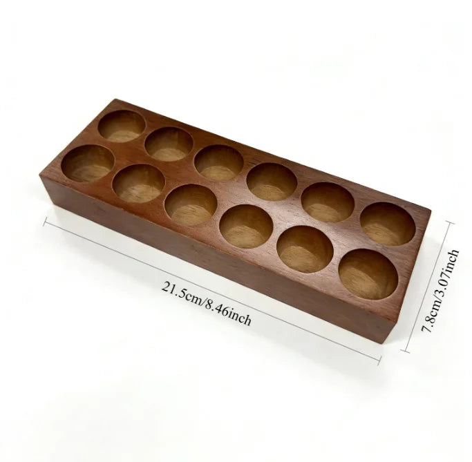 1pc Heavy-Duty Or 12-Slot Natural Wood Multi-Purpose Countertop