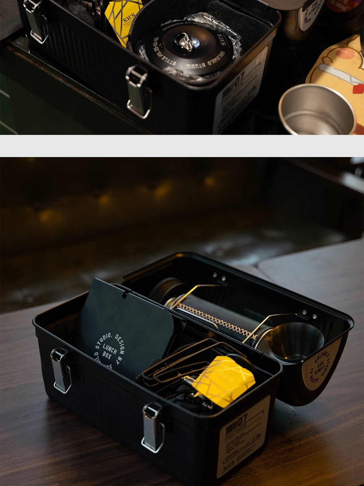 Wellhike- Outdoor Lunch Box Metal Table Tactical Camping