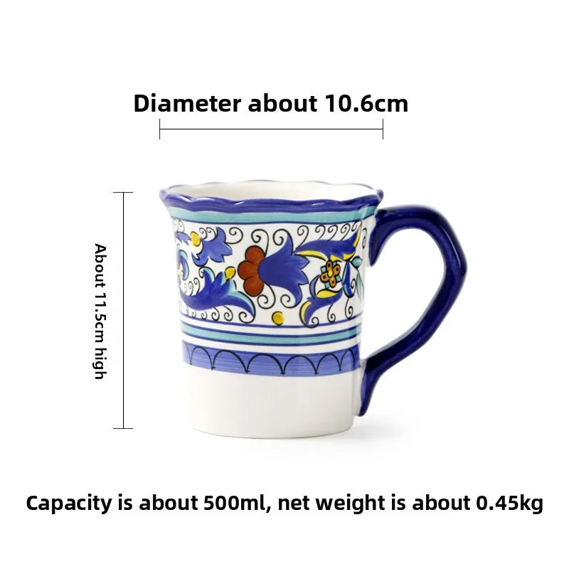 Hand Painted Ceramic Plate Creative Irregular Steak Dish
