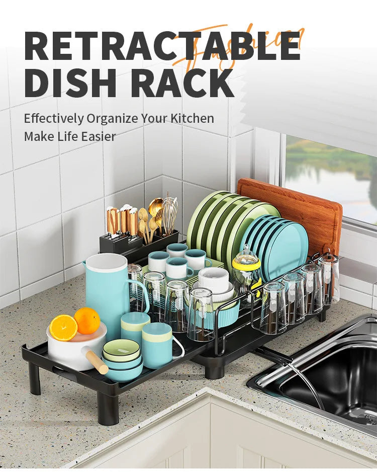 Dish Drying Rack Dish Rack Drainboard Expandable Dish