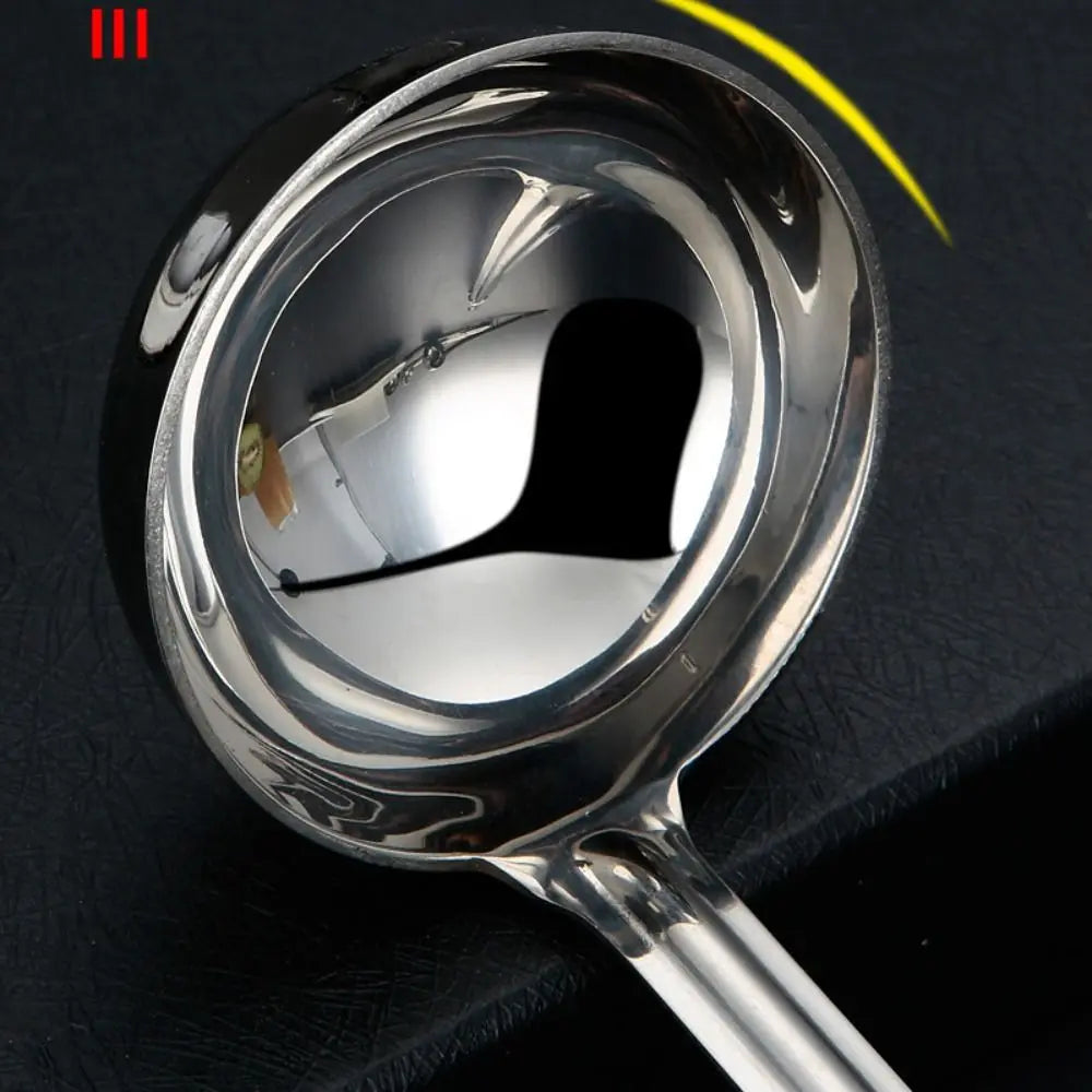 Cooking Utensils Stainless Steel Ramen Spoon Multi-Size Round