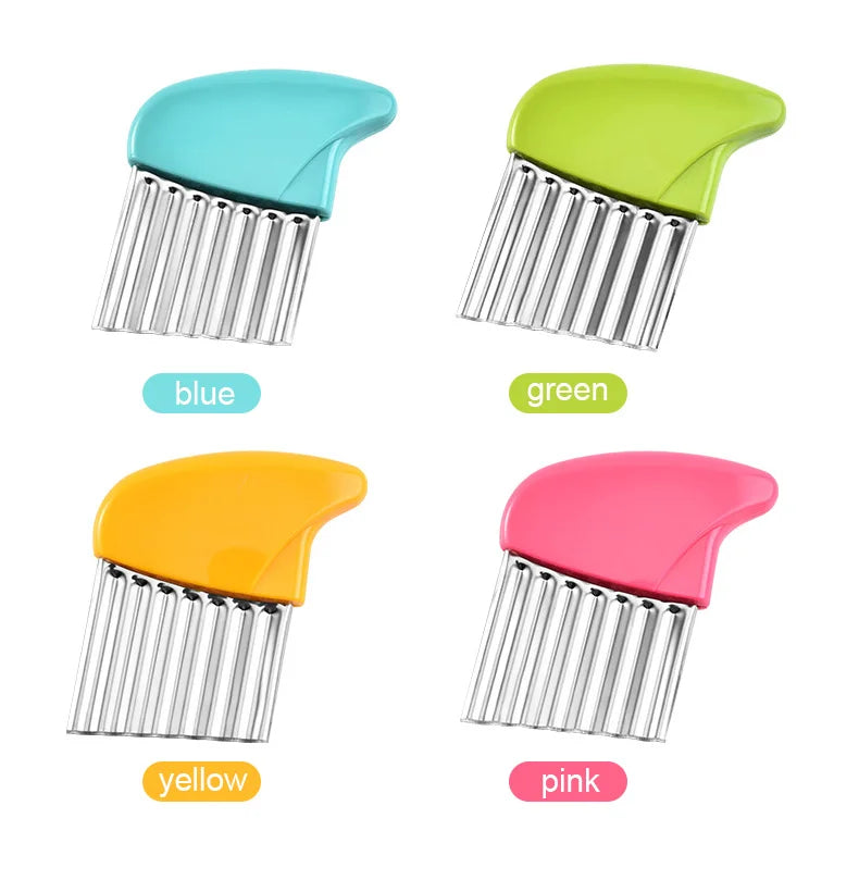 Potato Chip Slicer Vegetable Fruit Corrugated Wavy Knife