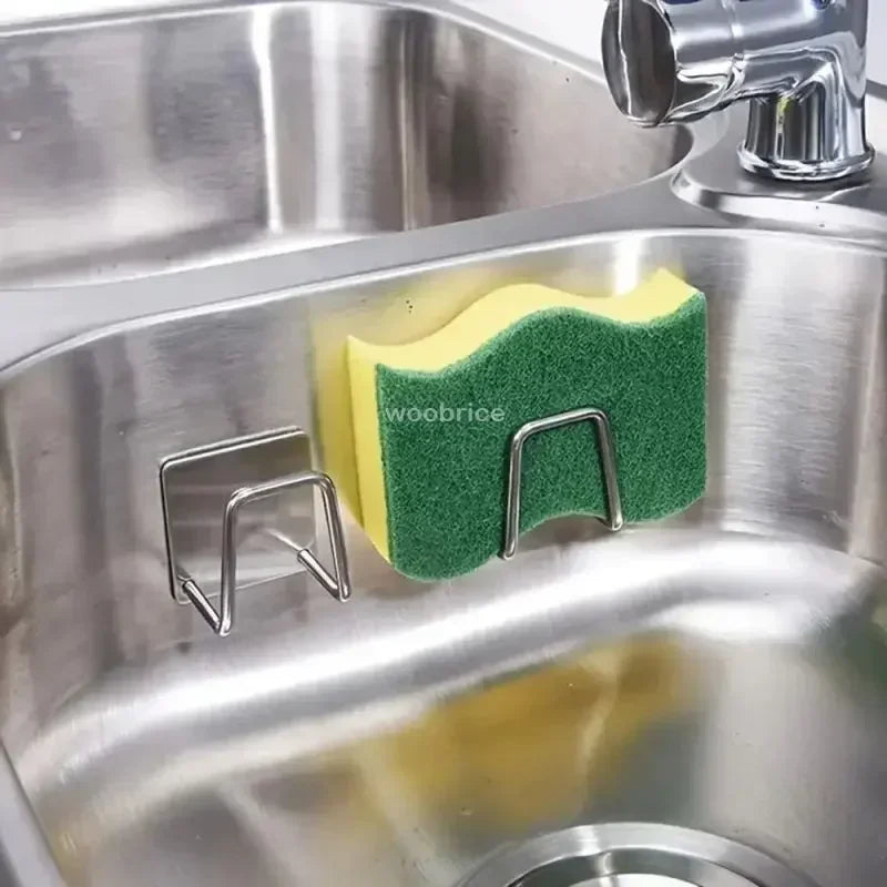Sponge Holder Sink Stainless Steel Sink Shelf Adhesive