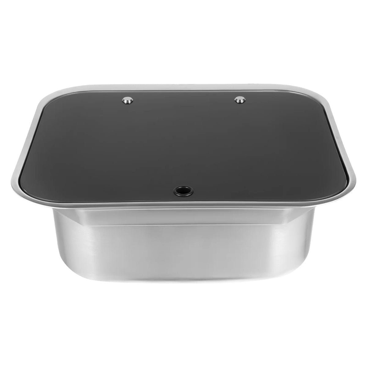 Rv Sink Foldable Tempered Glass Cover&Faucet Stainless Steel