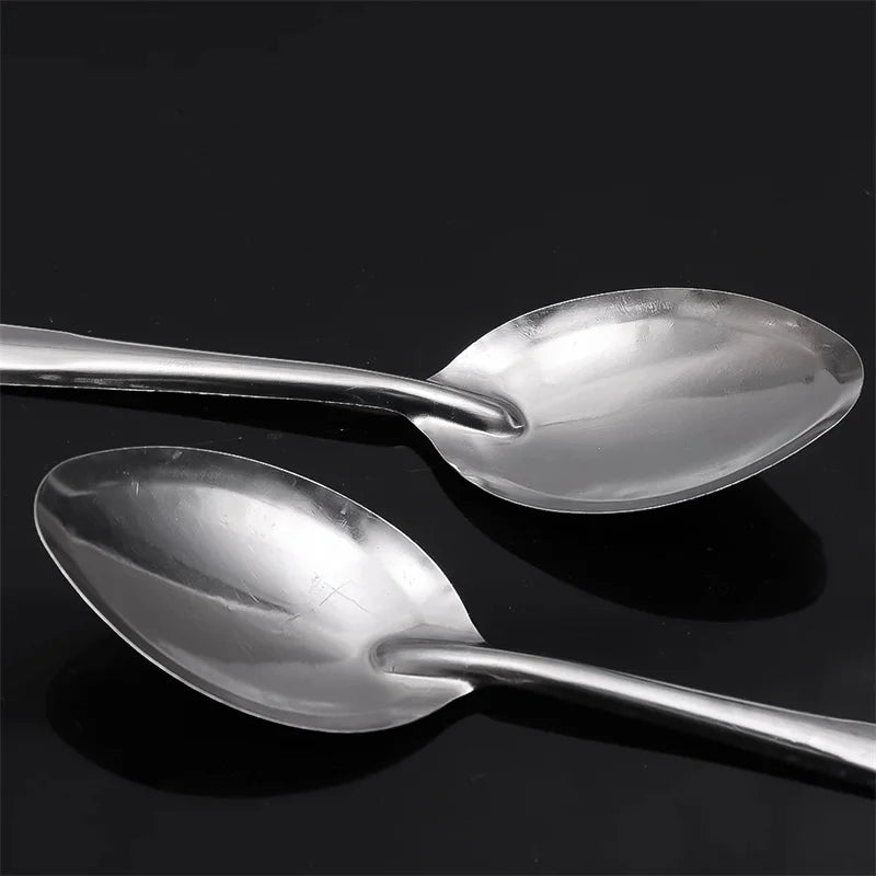 10pcs Stainless Steel Spoon Ramen Noodles Tablespoons Scoop