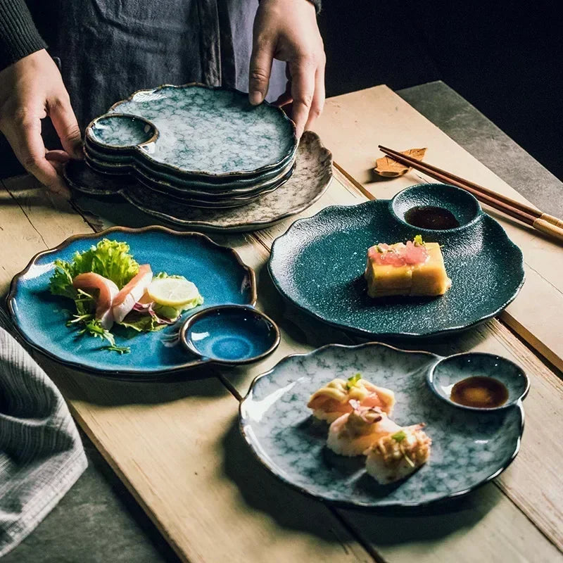 Japanese-Style Dumpling Plate High-Value Ceramic Creative