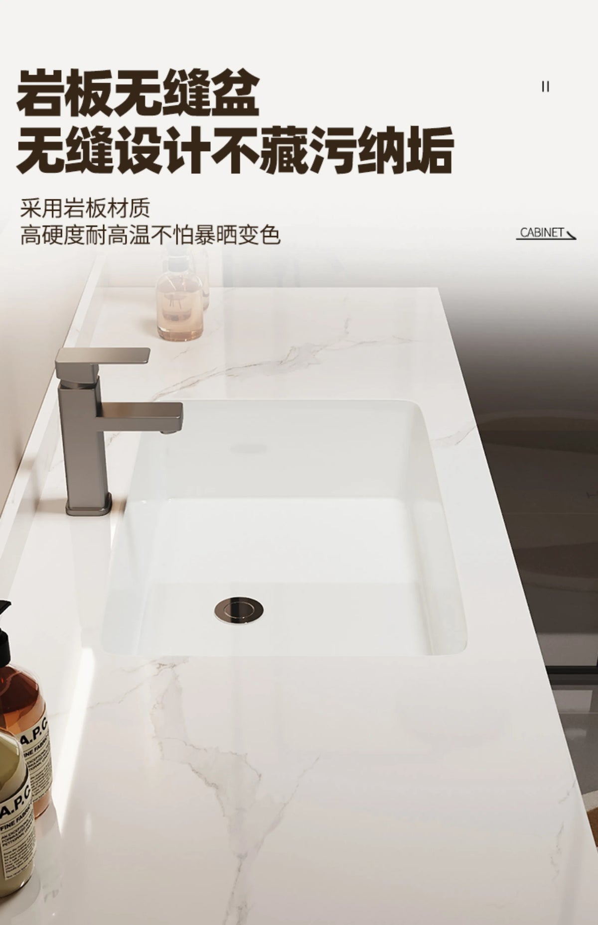 Partitions Storage Bathroom Cabinet Organizer Mirror Wall Shelves
