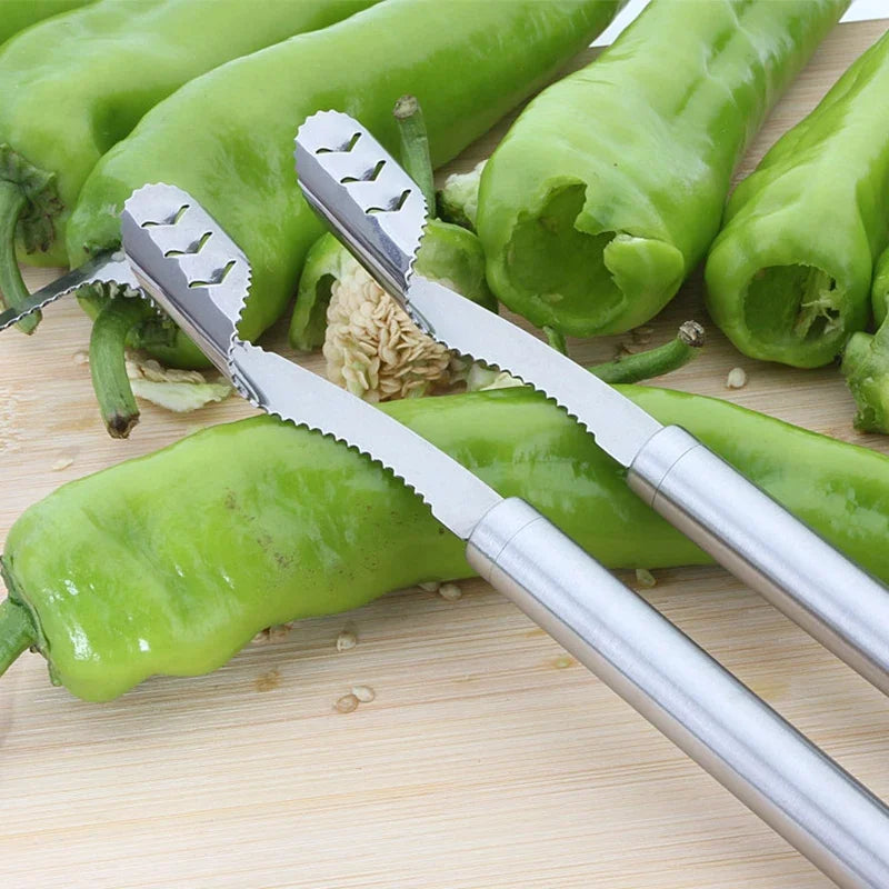 1pcs Vegetable Fruit Coring Pepper Tomato Slicer Edge