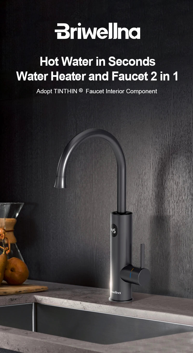 Briwellna Electric Water Heater 220v In Faucet Tankless
