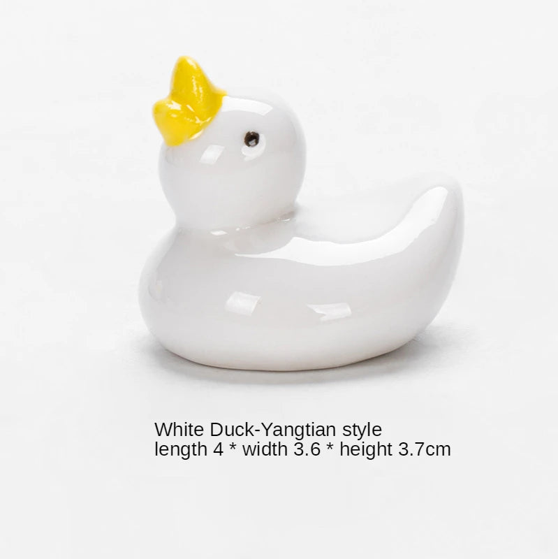 1-5pcs Funny Duck Ceramic Crafts Chopstick Shelf Resturant