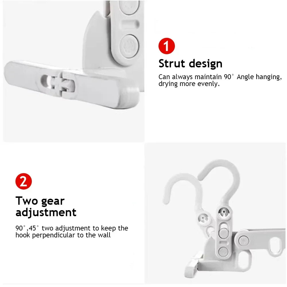 5-Hole Clothes Hanger Foldable Travel Drying Rack Hotel
