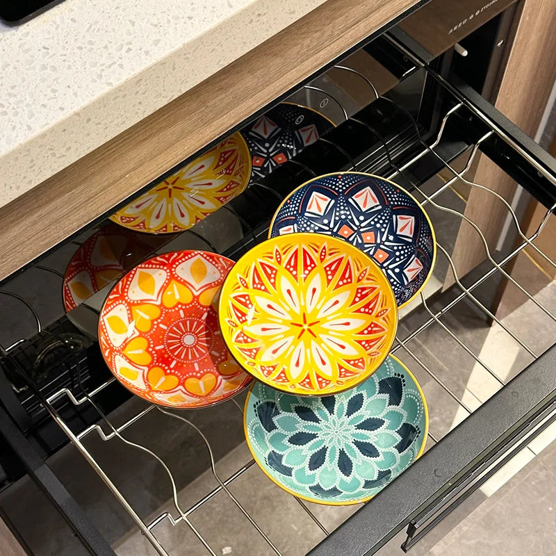6pcs- Ceramic Bohemia Plate Salad Plate Appetizer Serving