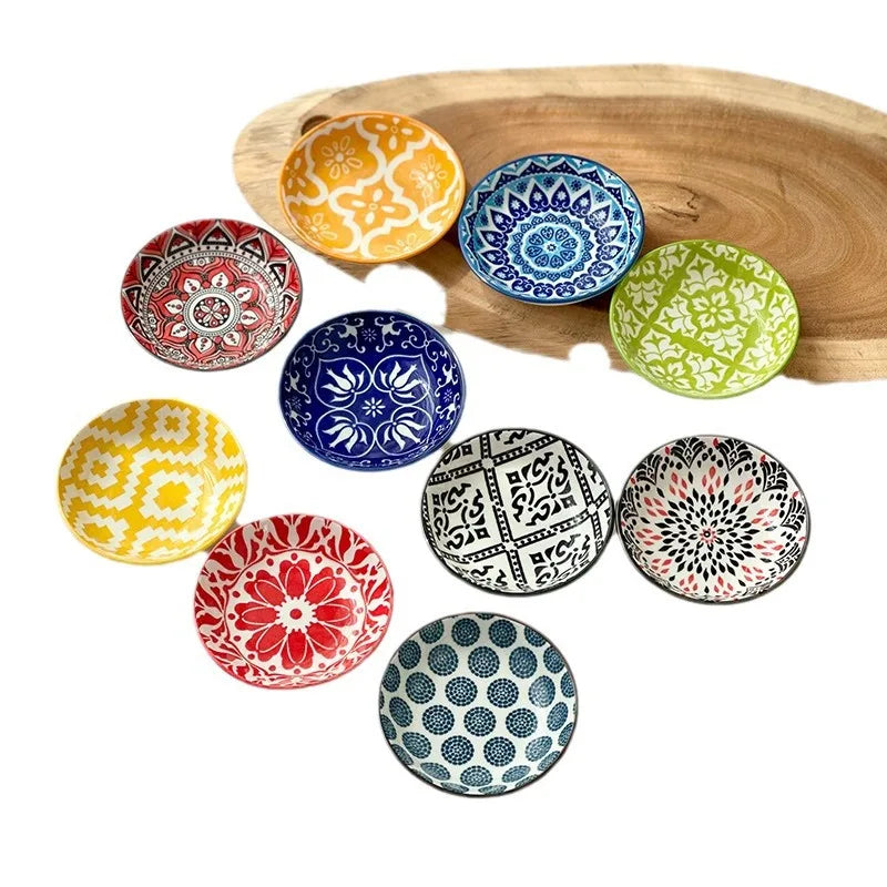 Ceramic Soy Sauce Dish Small Dipping Bowl Tableware
