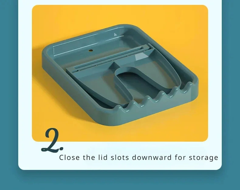 1pc Foldable Pot Lid Rack Stand Organizer Plastic