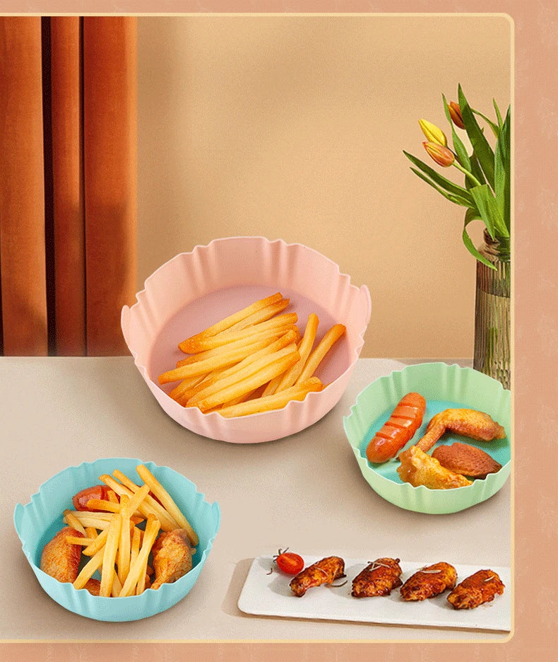 17cm Reusable Airfryer Pan Liner Silicone Air Fryers