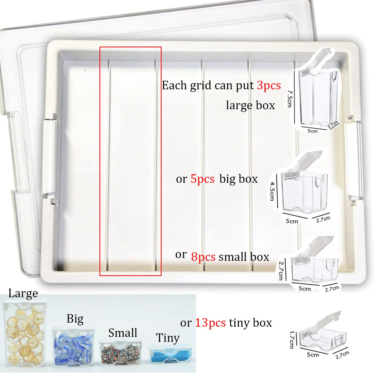 1/30/60/90/150pcs Diamond Painting Embroidery Storage Box
