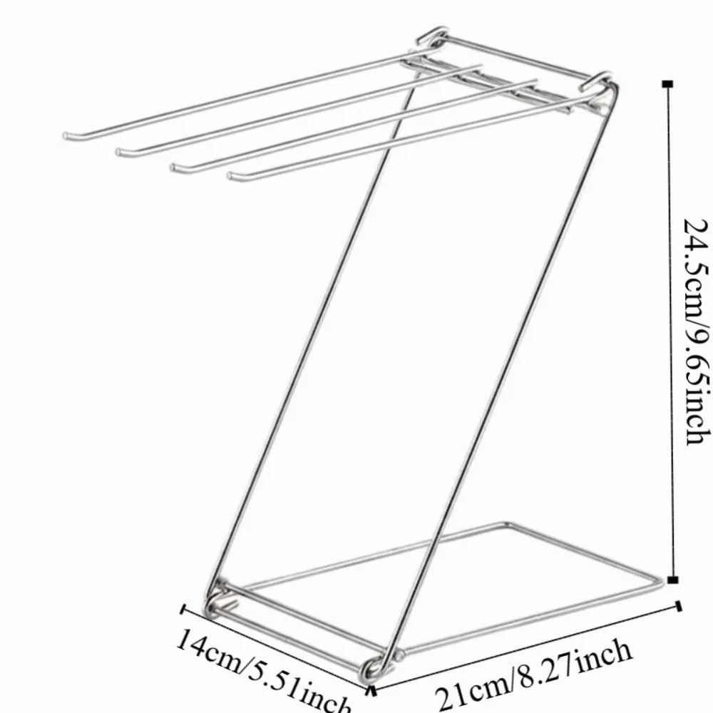 Stainless Steel Dishcloth Hanging Shelf Foldable Design Rag