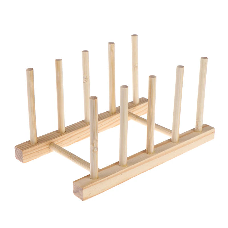 Wooden Dish Drainer Rack Plate Dish Drying Rack