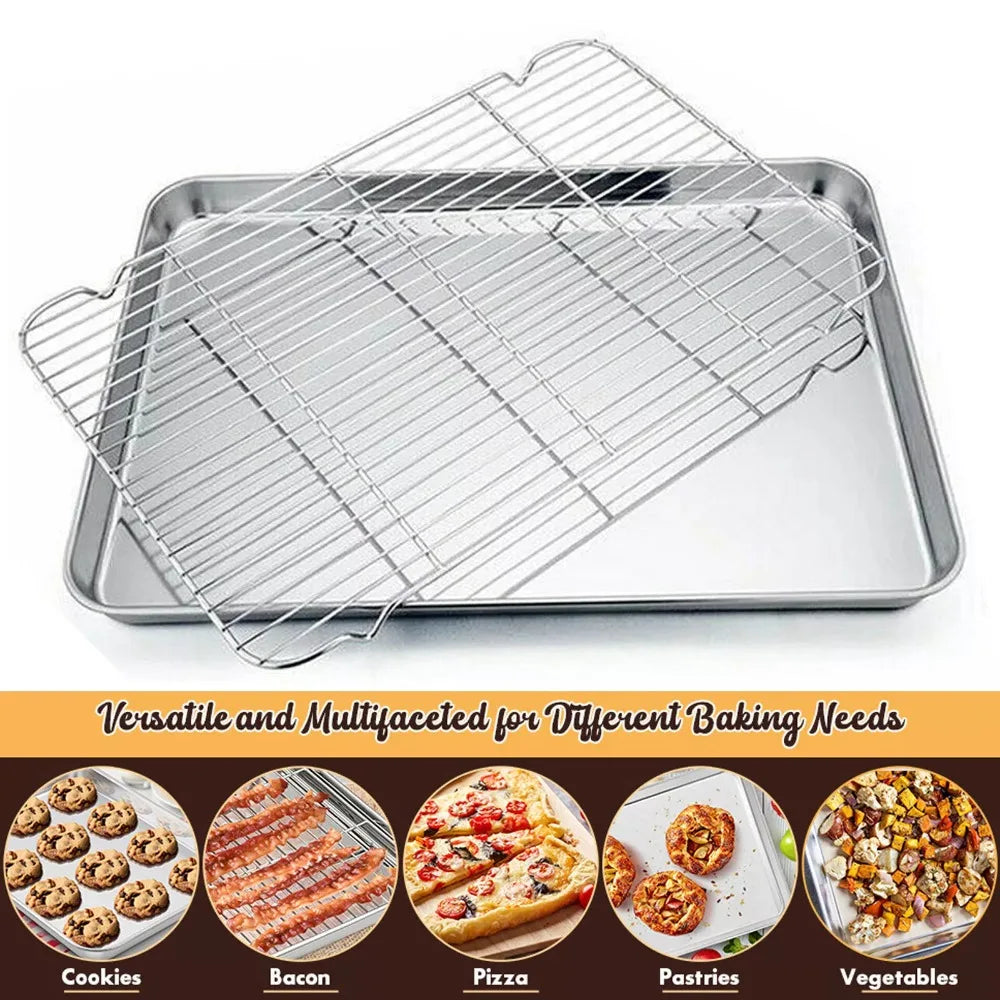Large Size Stainless Steel Baking Tray Cooling Rack