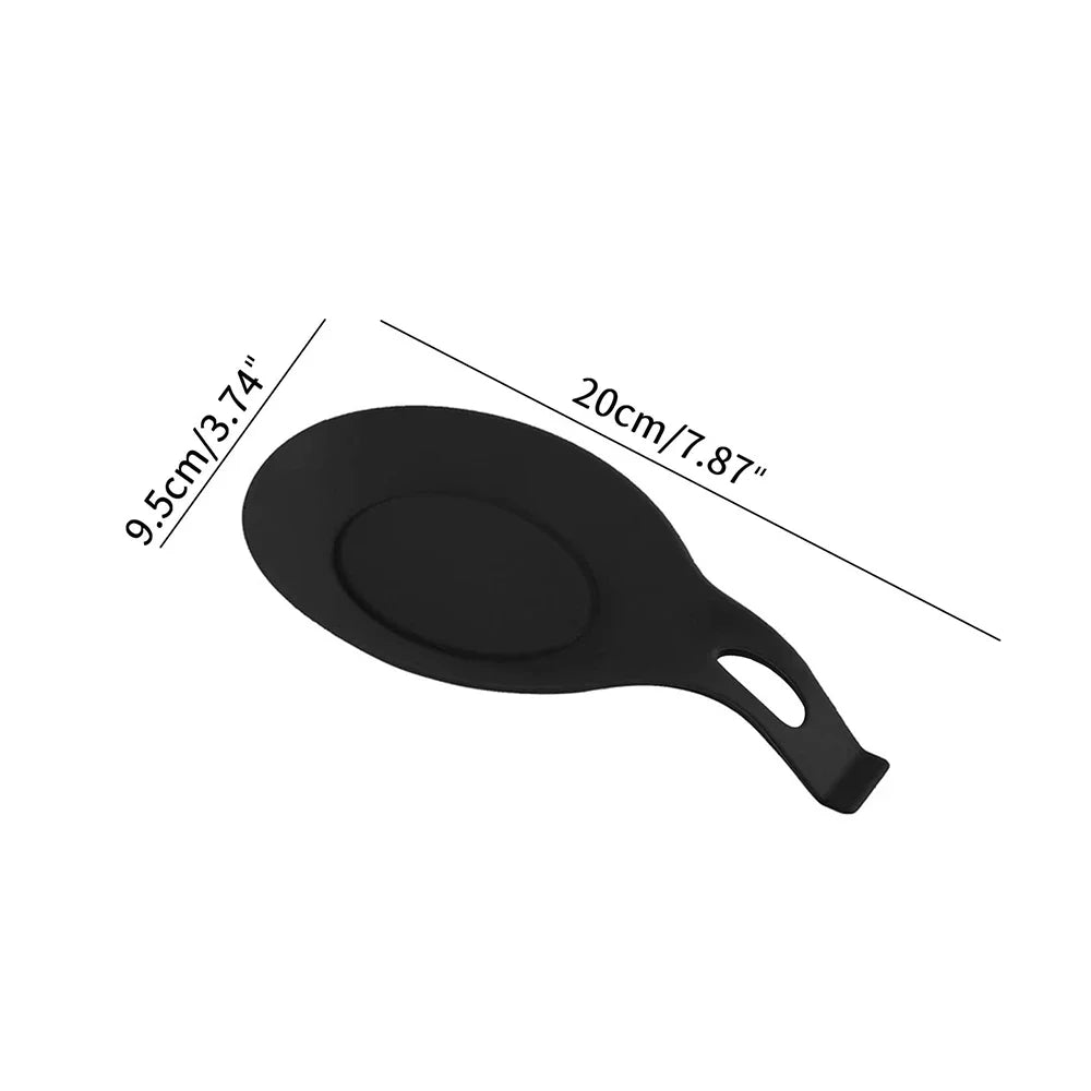 1/4pcs Silicone Spoon Rest Spatula Holder Heat Resistant