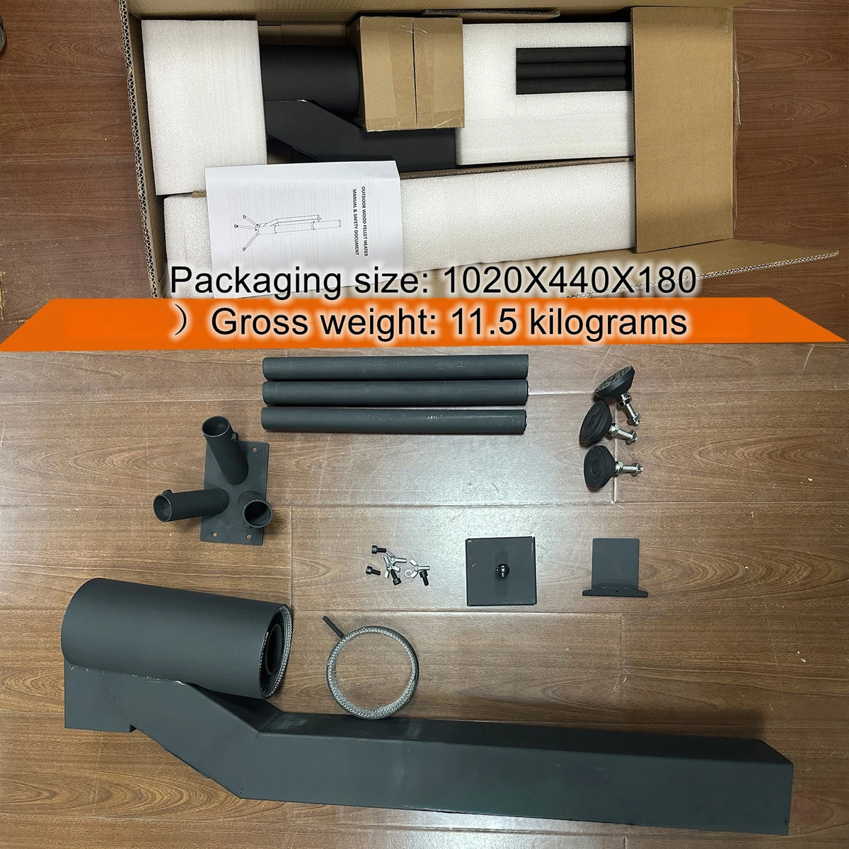 Vertical Wood Burning Rocket Stove Courtyard Heating Stove