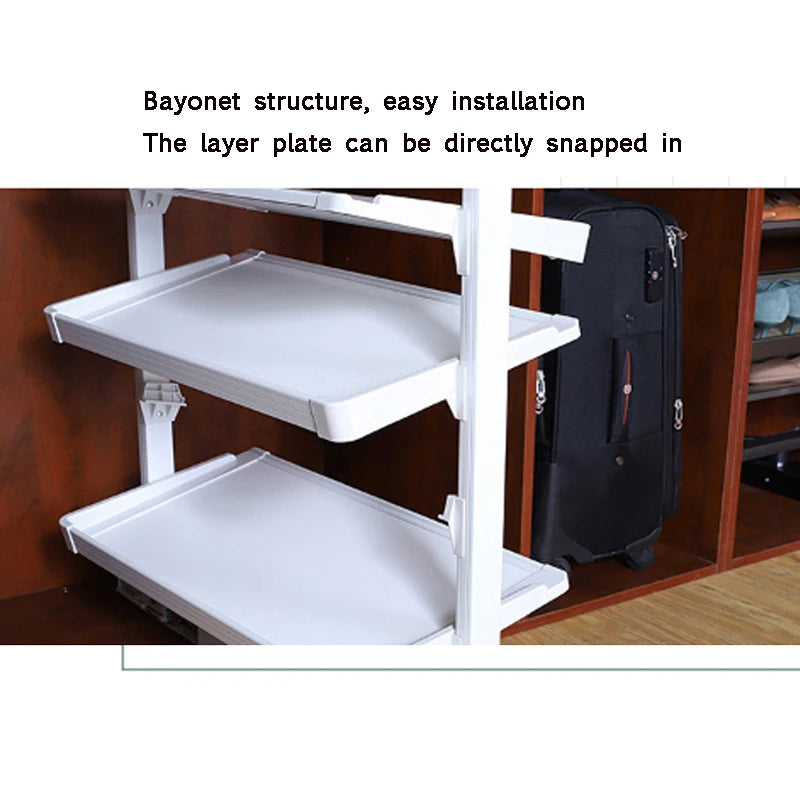 Shoe Rack 360 Rotating Height Adjustable Aluminum Alloy