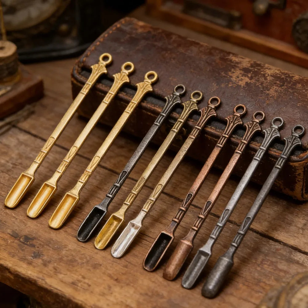 4pcs Metal Small Shovel Oil Spoon Creative Design