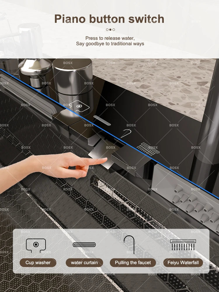 Sink Stainless Steel Waterfall Sinks Extra Large Slot