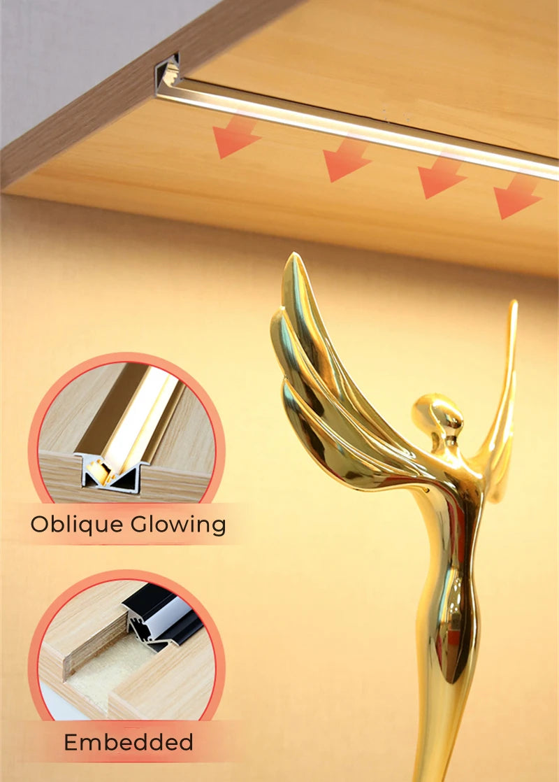 5m/1m/Pcs Invisible Led Recessed Aluminum Profile Hidden