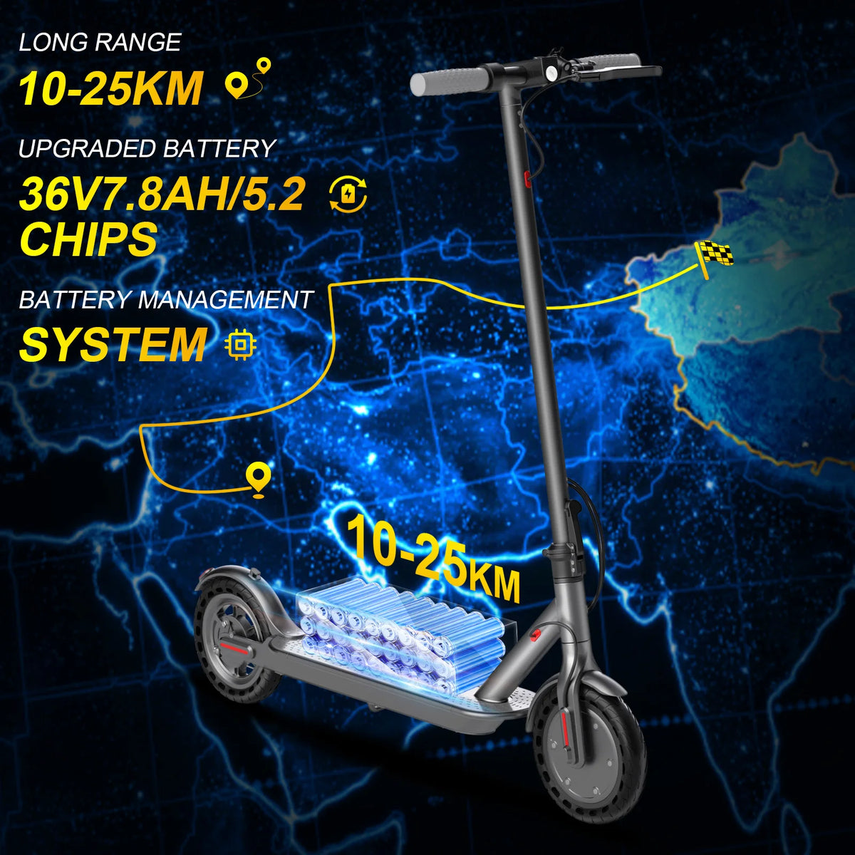 Dual Brake Electric Scooter Seat Storage Bag 350w