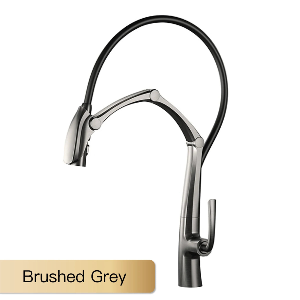 Aitana Gun Grey Luxury Brass Led Display Faucet