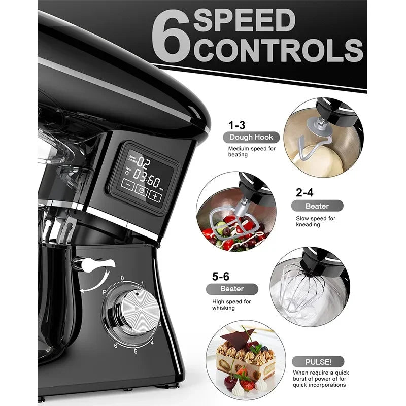 220v Powerful Stand Mixer Electric Blender Automatic Timing
