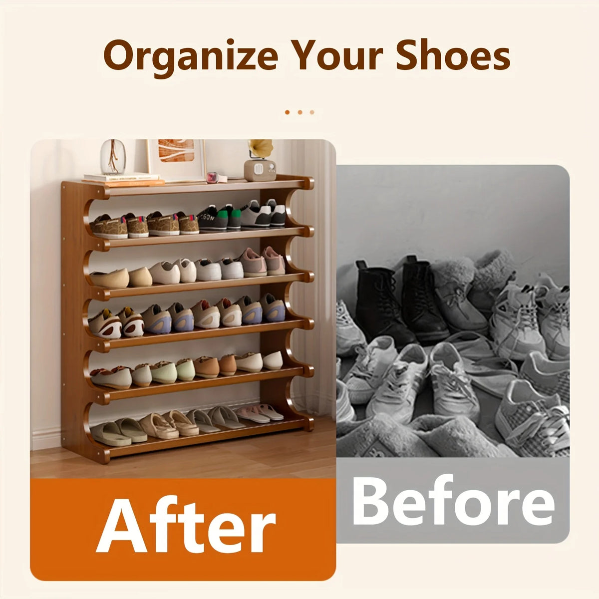 Practical Storage Rack Shoe Rack Space-Saving Design Multi-Layer