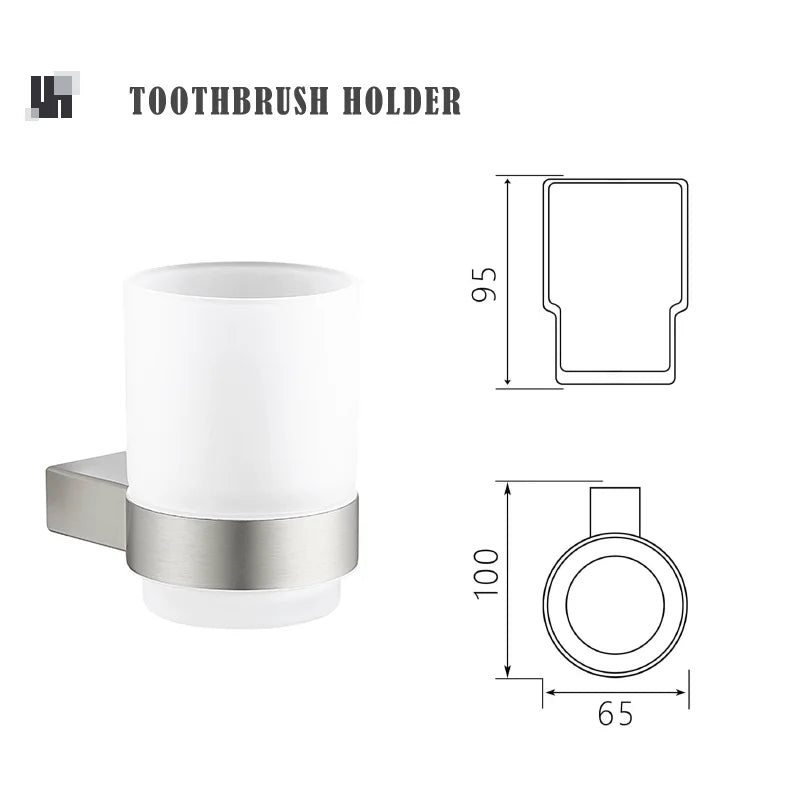Brushed Towel Ring Holder Bar Rack Brush/Paper Holder