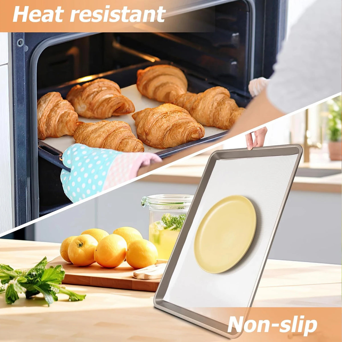 Silicone Baking Mat Roll Large Reusable Heat Resistant