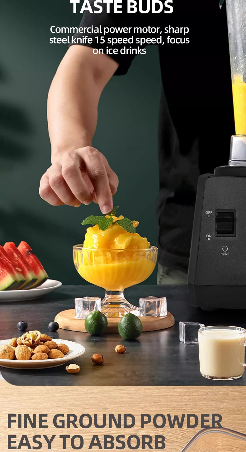 220v Heavy Duty Commercial Blender Juicer Fruit Mixer
