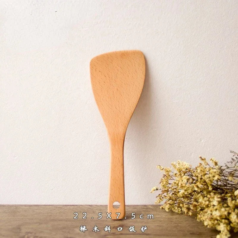 Types Wooden Rice Paddle Spoon High Quality Rice