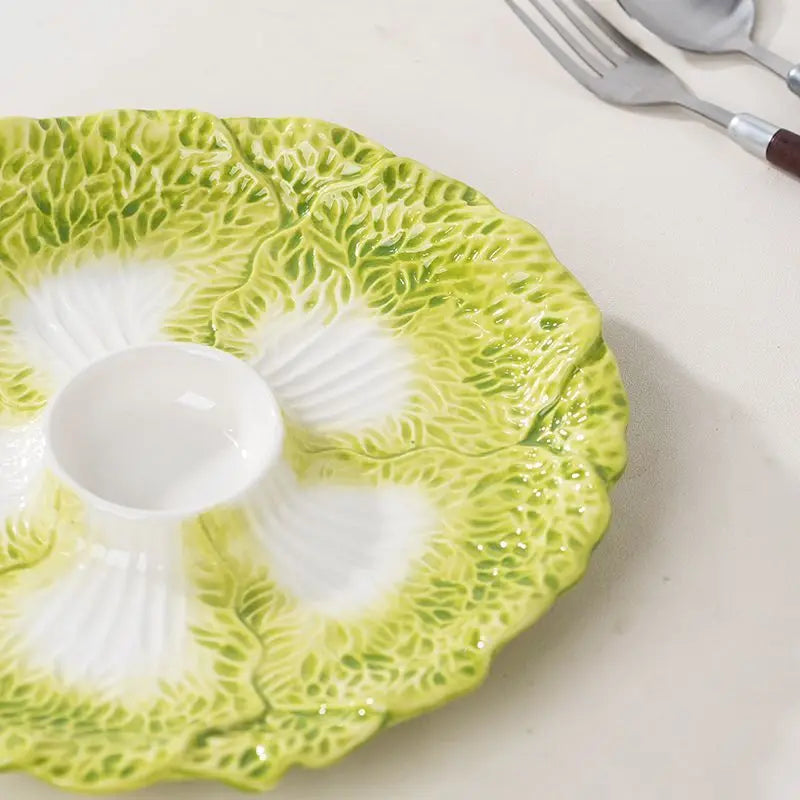 Dumpling Plate Vinegar Dish Ceramic Vegetable Plate Butterfly