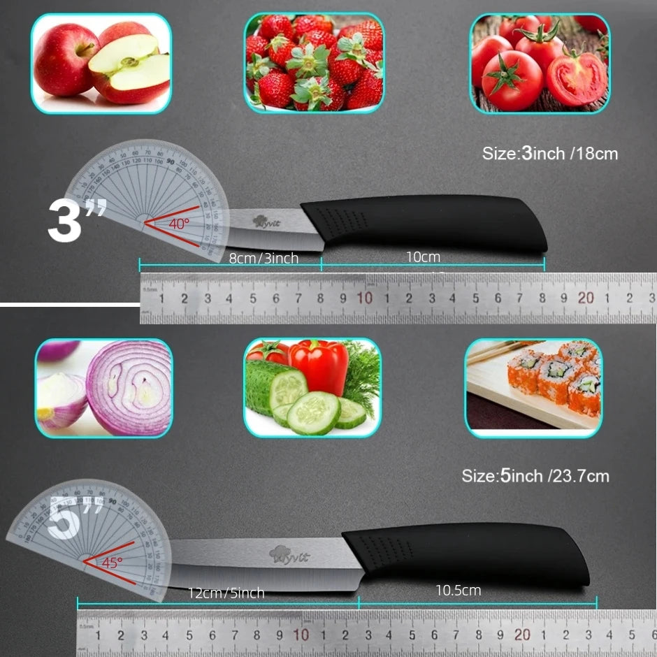 Ceramic Knives Paring Slicing Ceramic Knife Black Blade