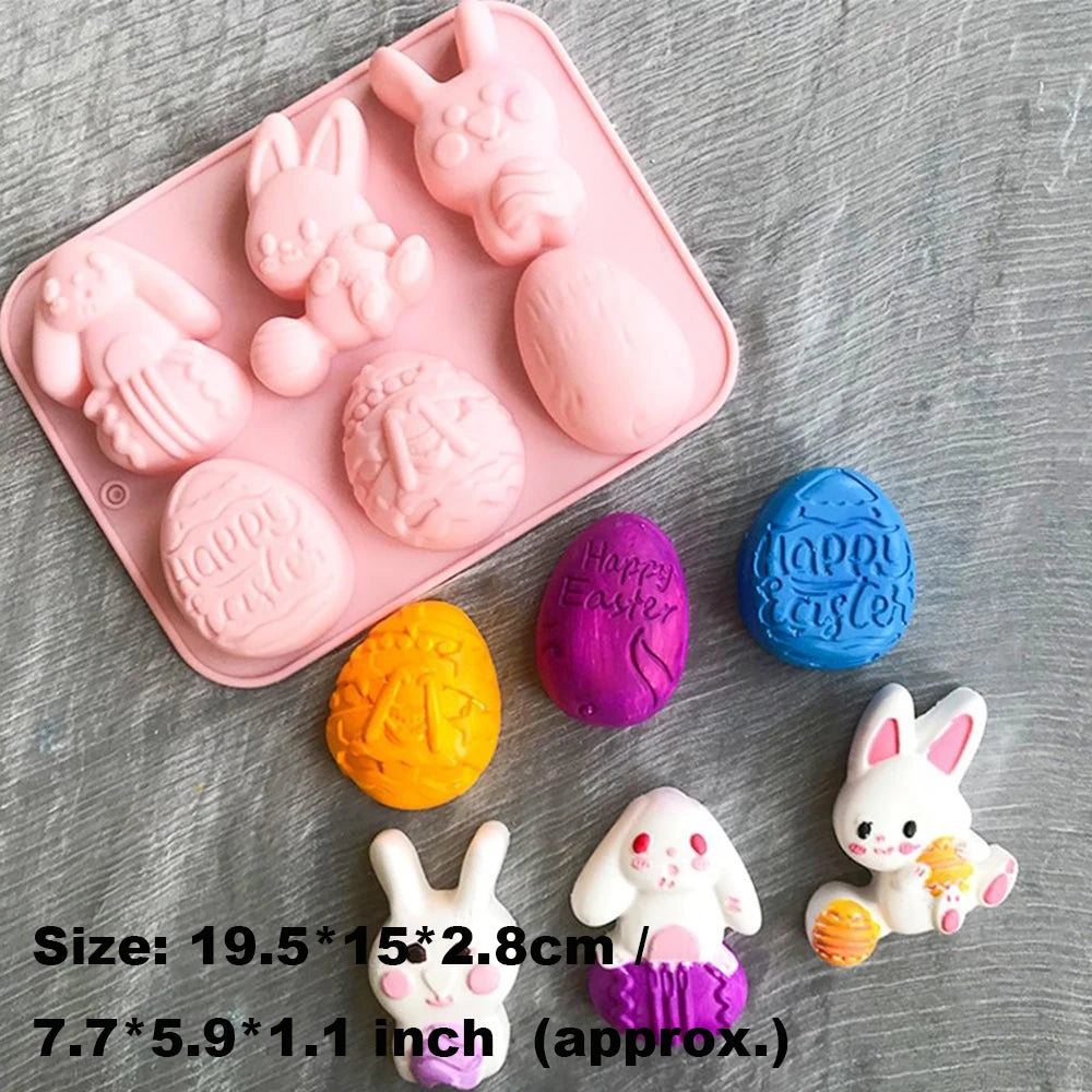 3d Easter Surprise Egg Chocolate Mold Silicone Rabbit
